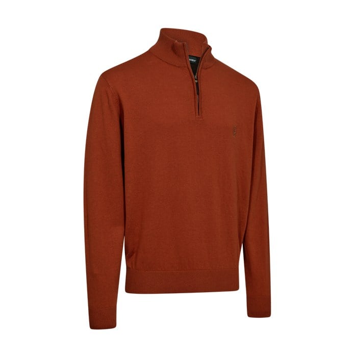 DEERHUNTER Harrington Fermuarlı Kahve Kazak M