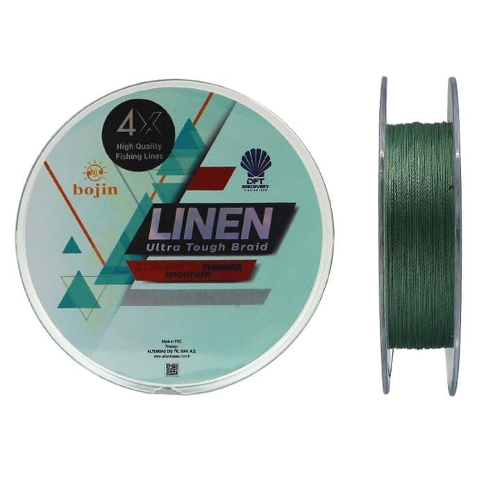DFT Bojin 4X Linen İp Misina 0.14 mm 300 m Yeşil