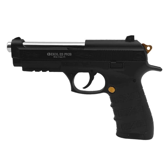 EKOL S P92 B Polimer Siyah Altın Havalı Tab Blwbck
