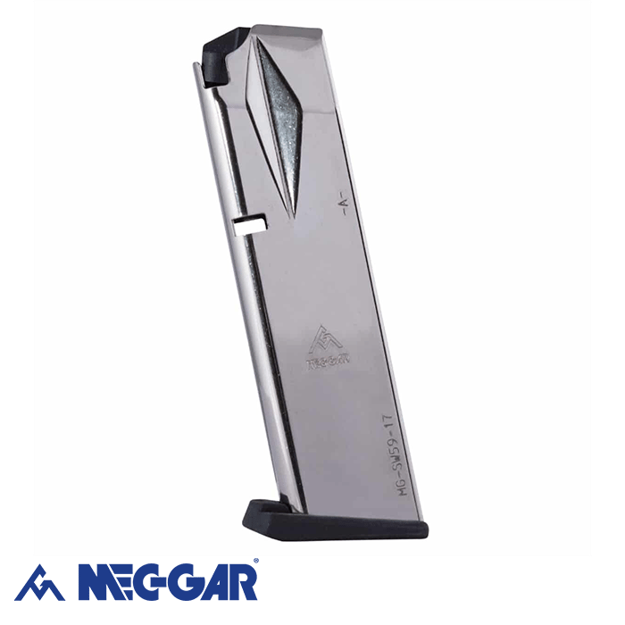 MEC-GAR S&W 5906 17 Rd Beyaz Tabanca Şarjörü