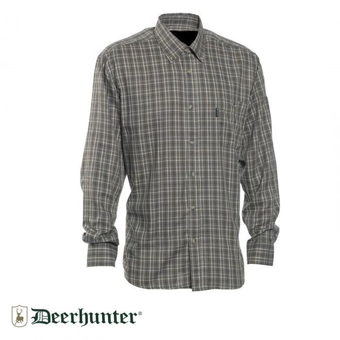 T. DEERHUNTER Waylon 399 Yeşil Kareli Uzun Kol Gömlek 41/42
