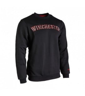 Winchester Sweatshirt, Falcon, Crew Neck, Siyah