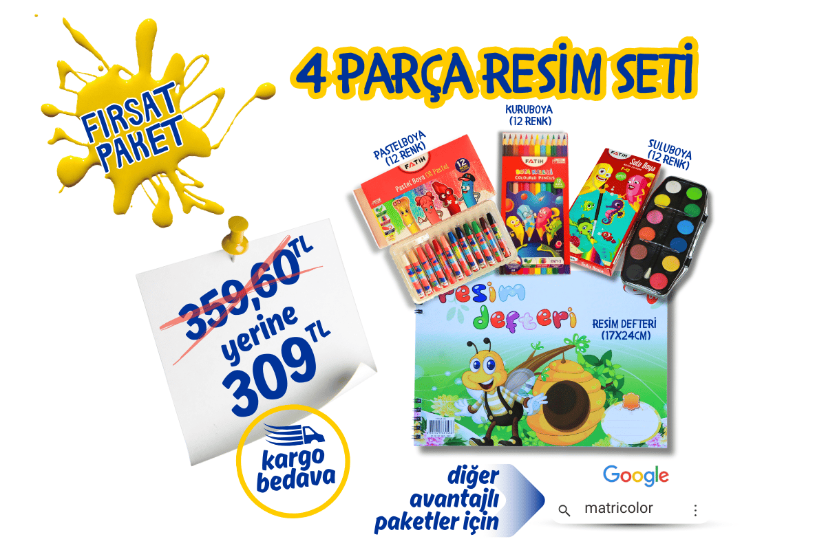  4 Parça Resim Seti - Kargo Bedava