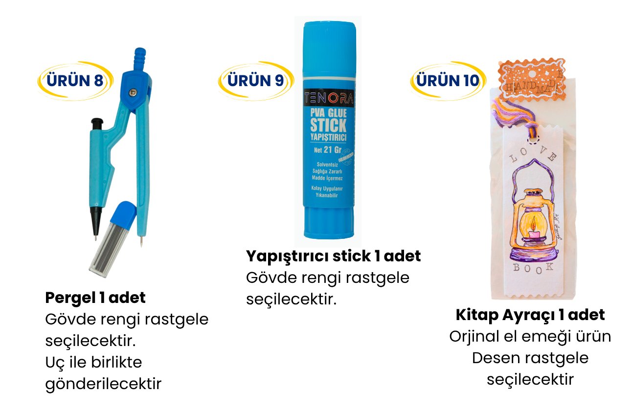 15 Adet Ürünlü Okul Seti 