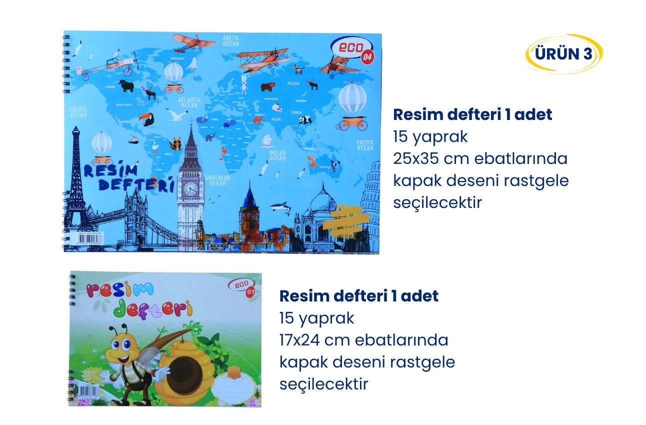 15 Adet Ürünlü Okul Seti 