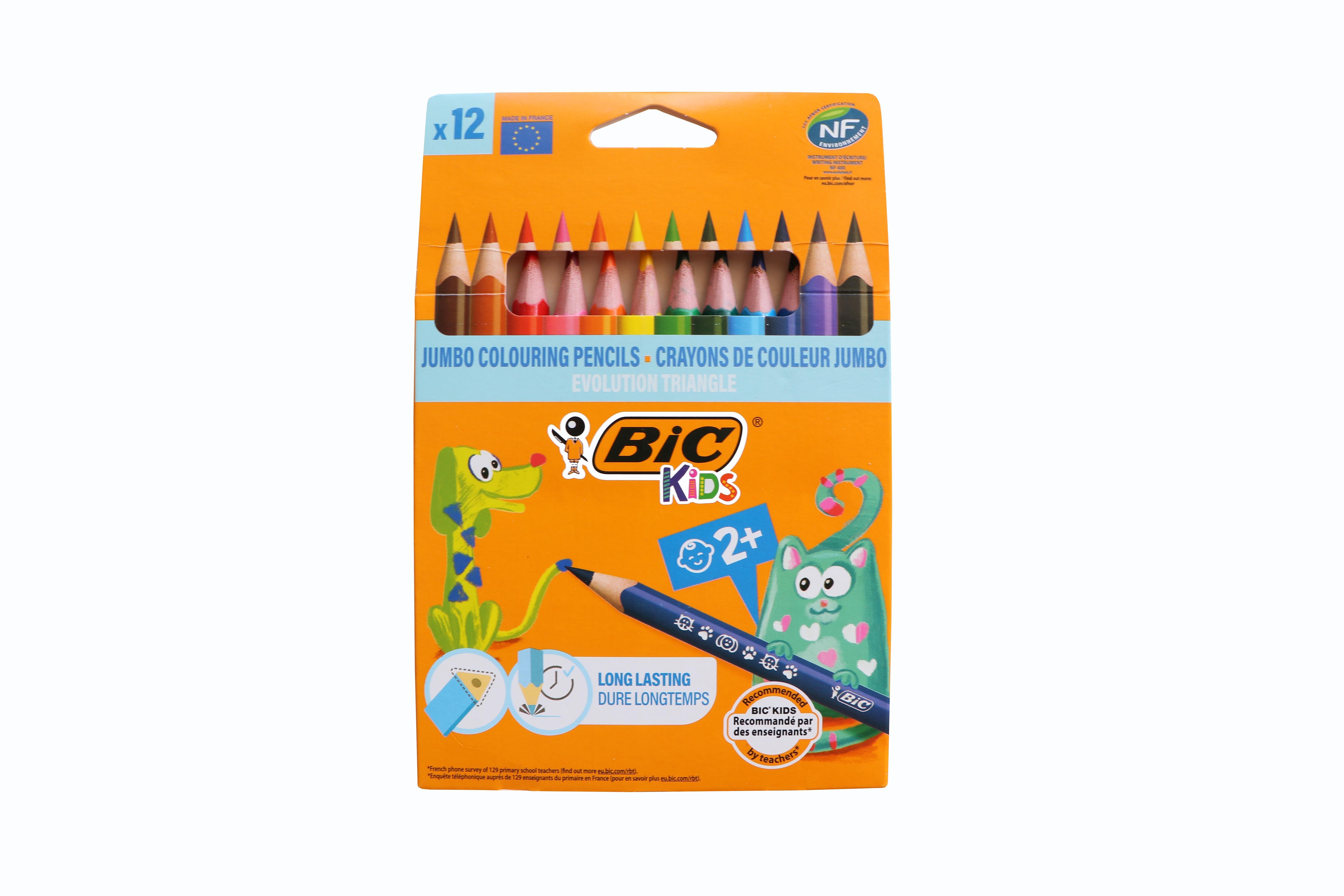 Bic Evolution Üçgen Jumbo Kurşun Kalem 12 Renk