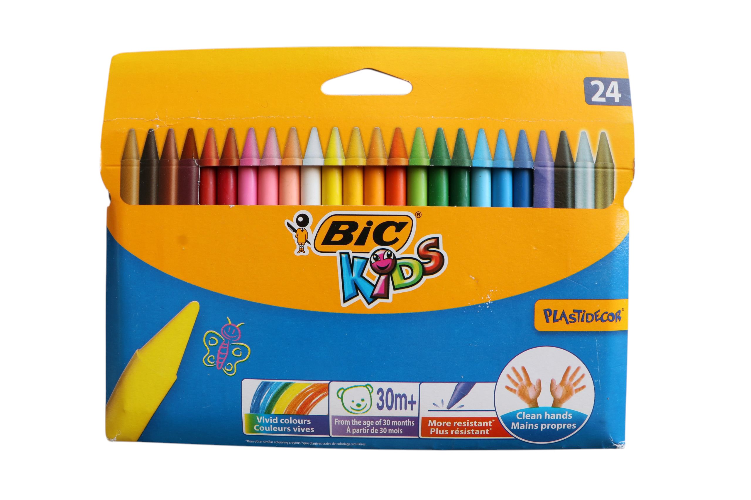 Bic Plastidecor Üçgen Mum Boya 24 Renk