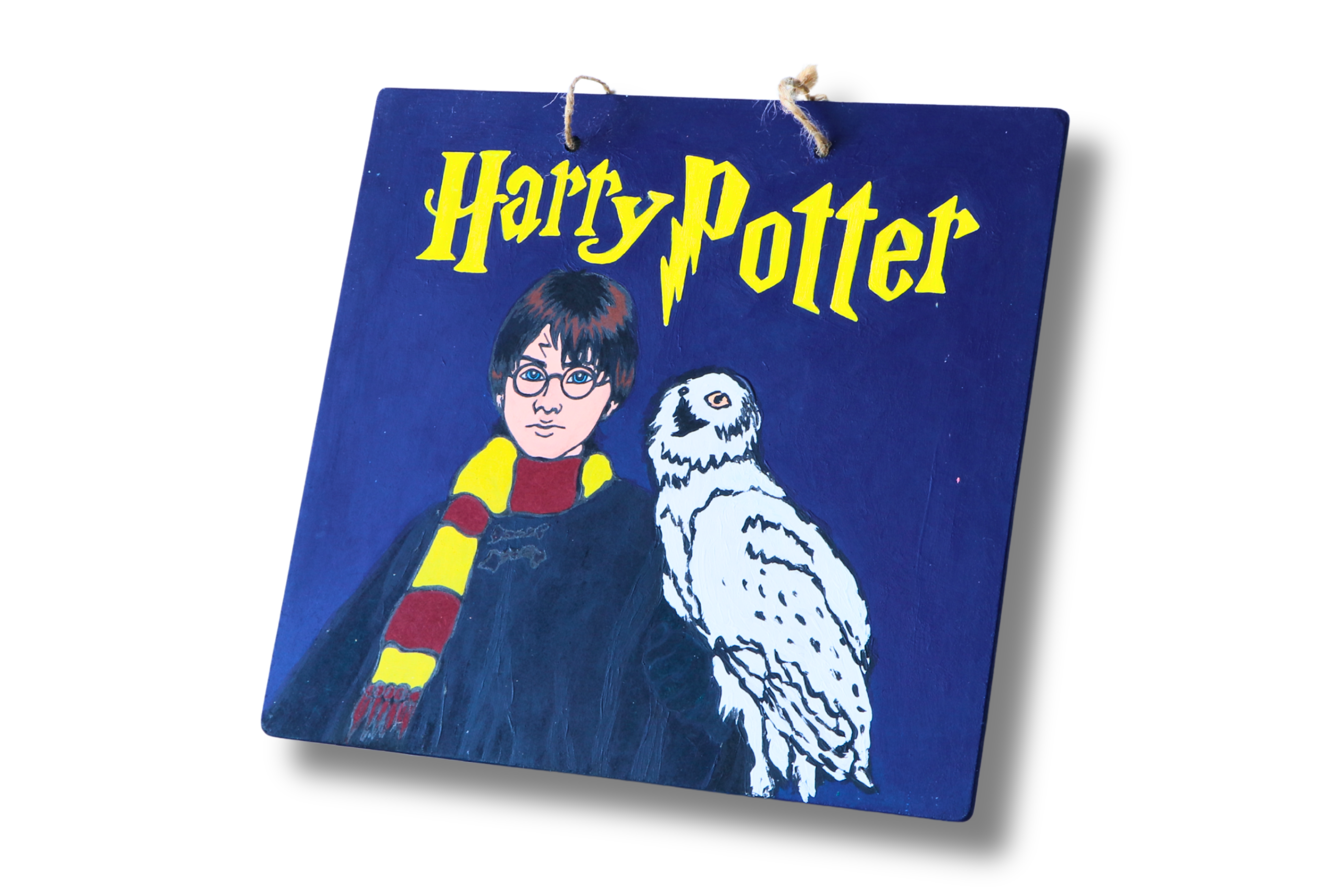 Dikdörtgen Duralit Üzerine Akrilik Boya - Harry Potter Desenli Tablo (23 x 24,5 cm)