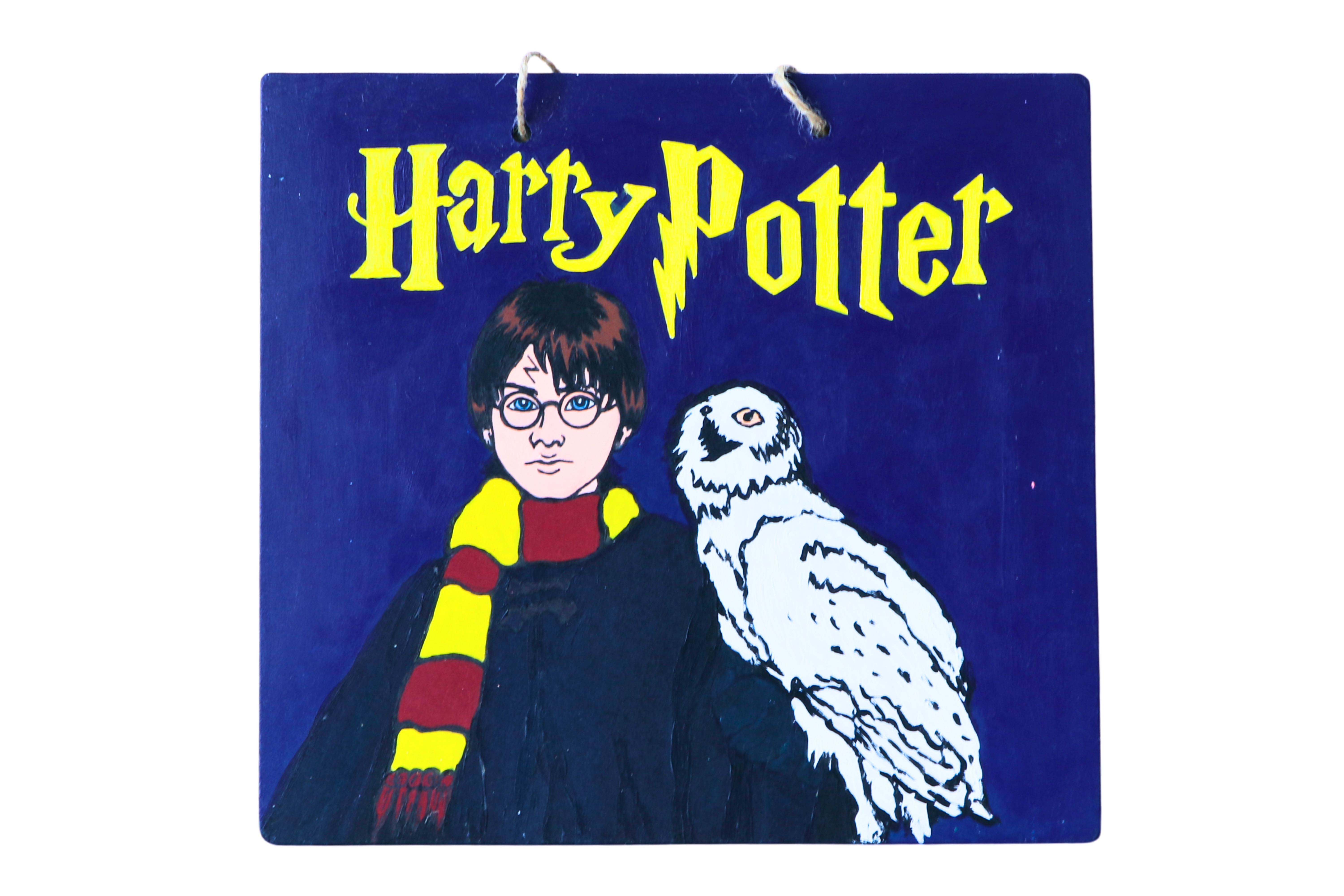 Dikdörtgen Duralit Üzerine Akrilik Boya - Harry Potter Desenli Tablo (23 x 24,5 cm)