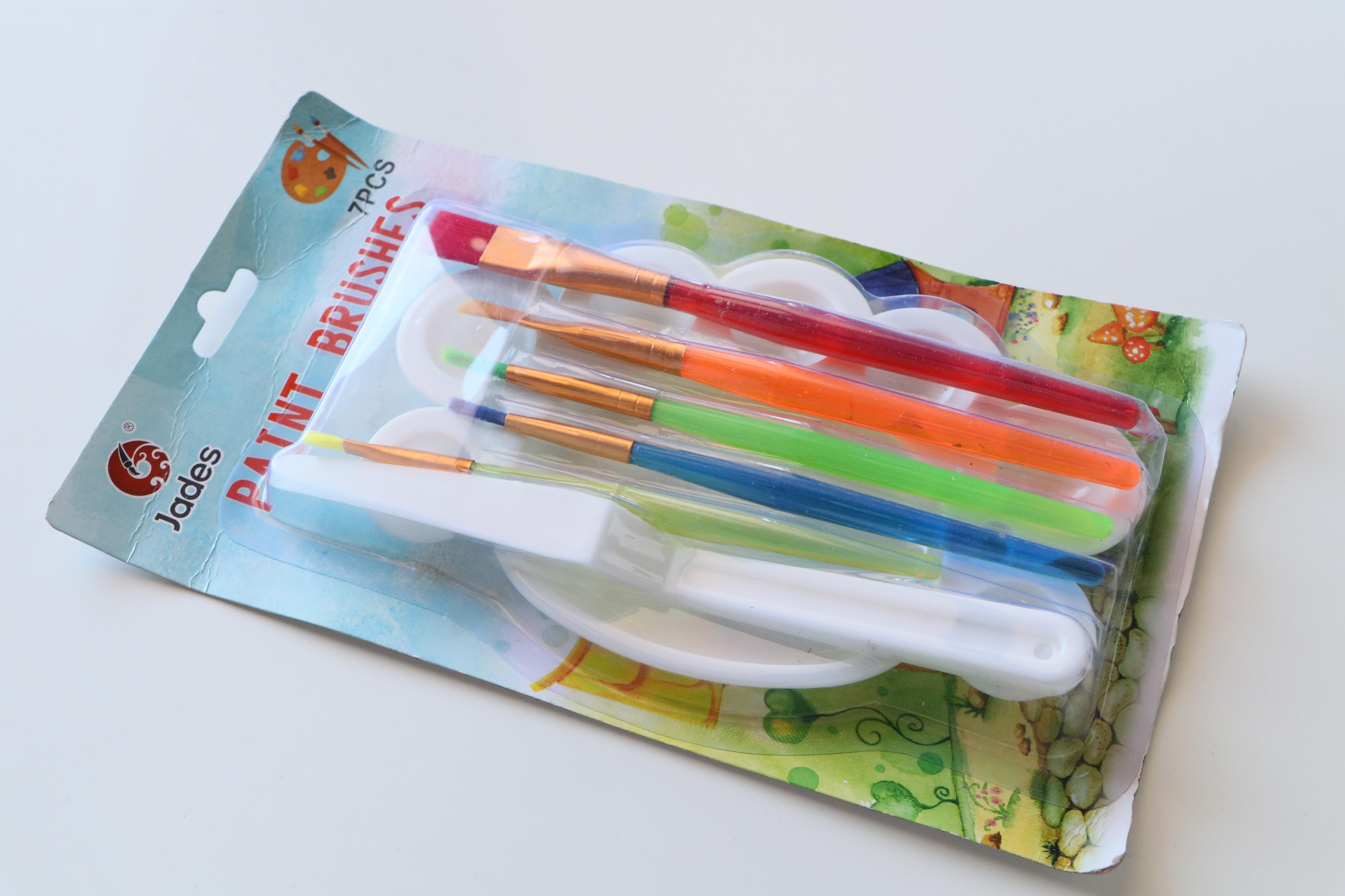 Fırça Boya Paleti Ve Plastik Spatula 7'li Set