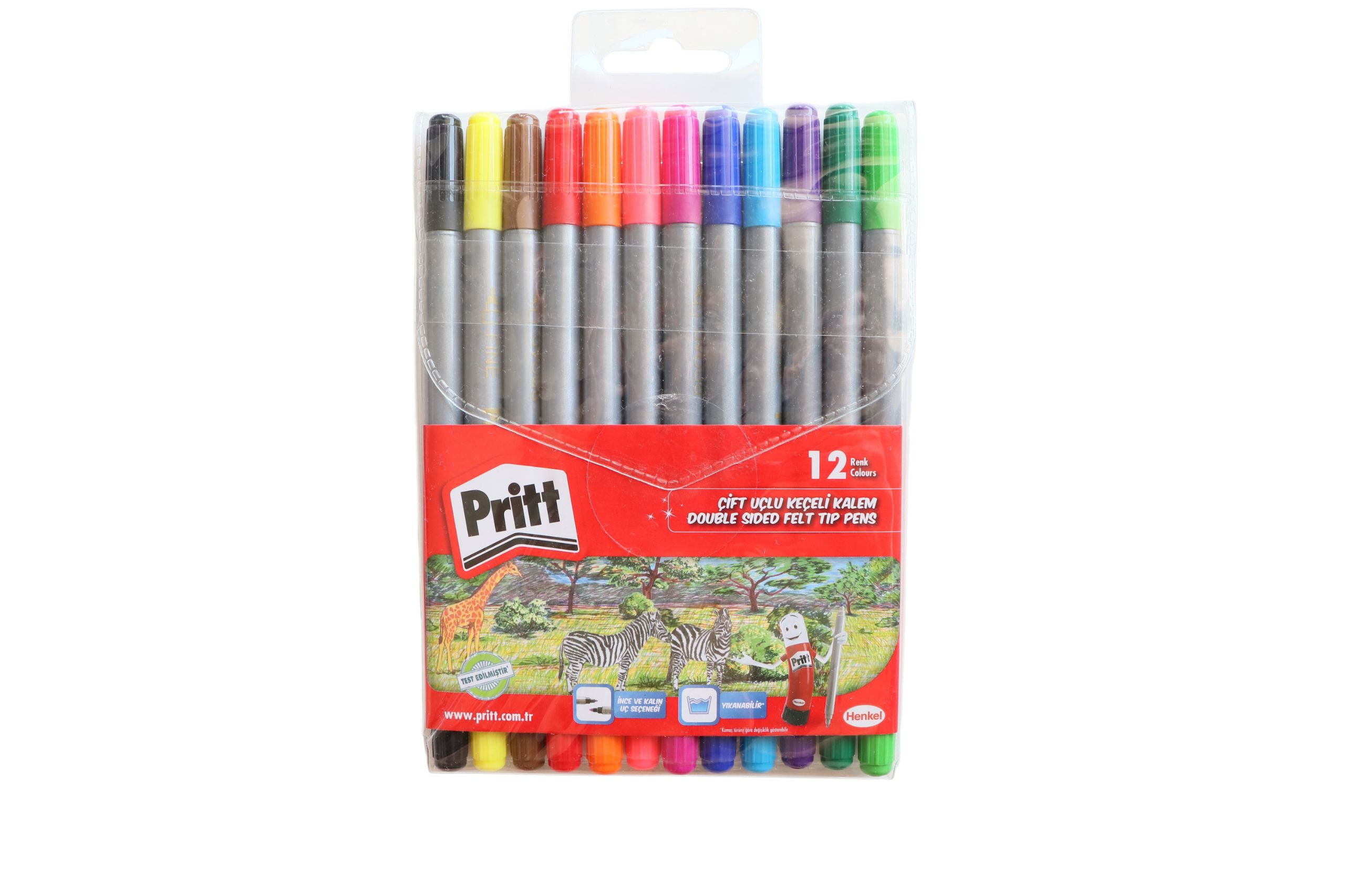 Pritt Çift Uçlu Keçeli Kalem 12 Renk