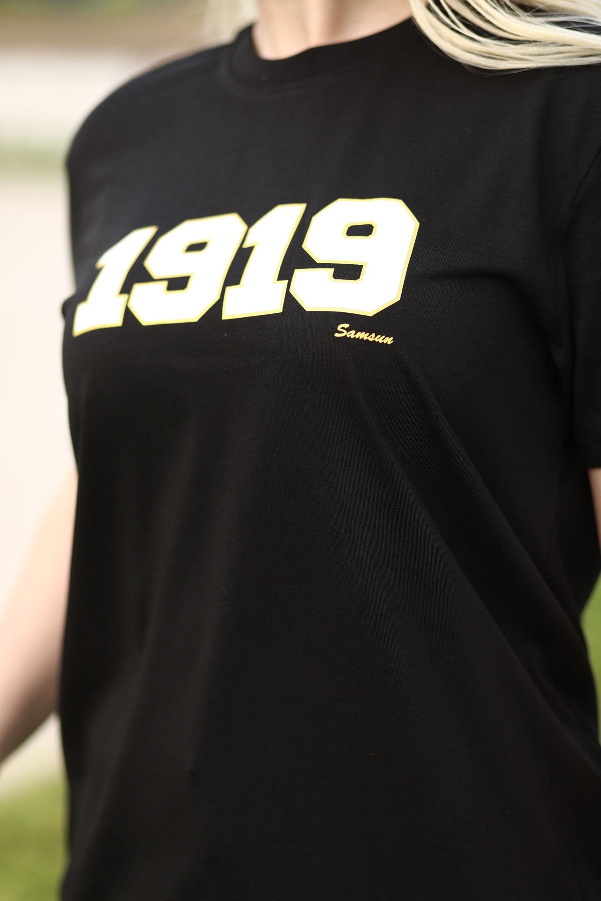 1919 Baskılı Tişört Siyah