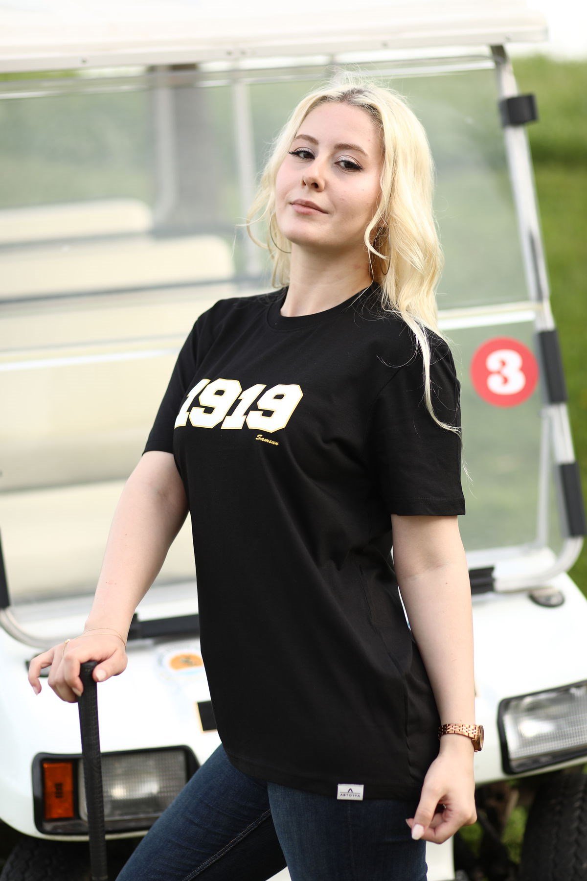 1919 Baskılı Tişört Siyah