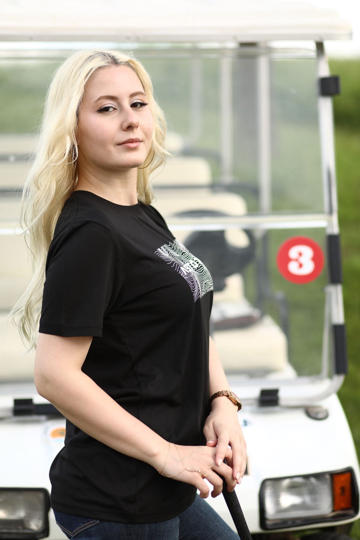 Dalga Baskılı Astorya Tişört Siyah