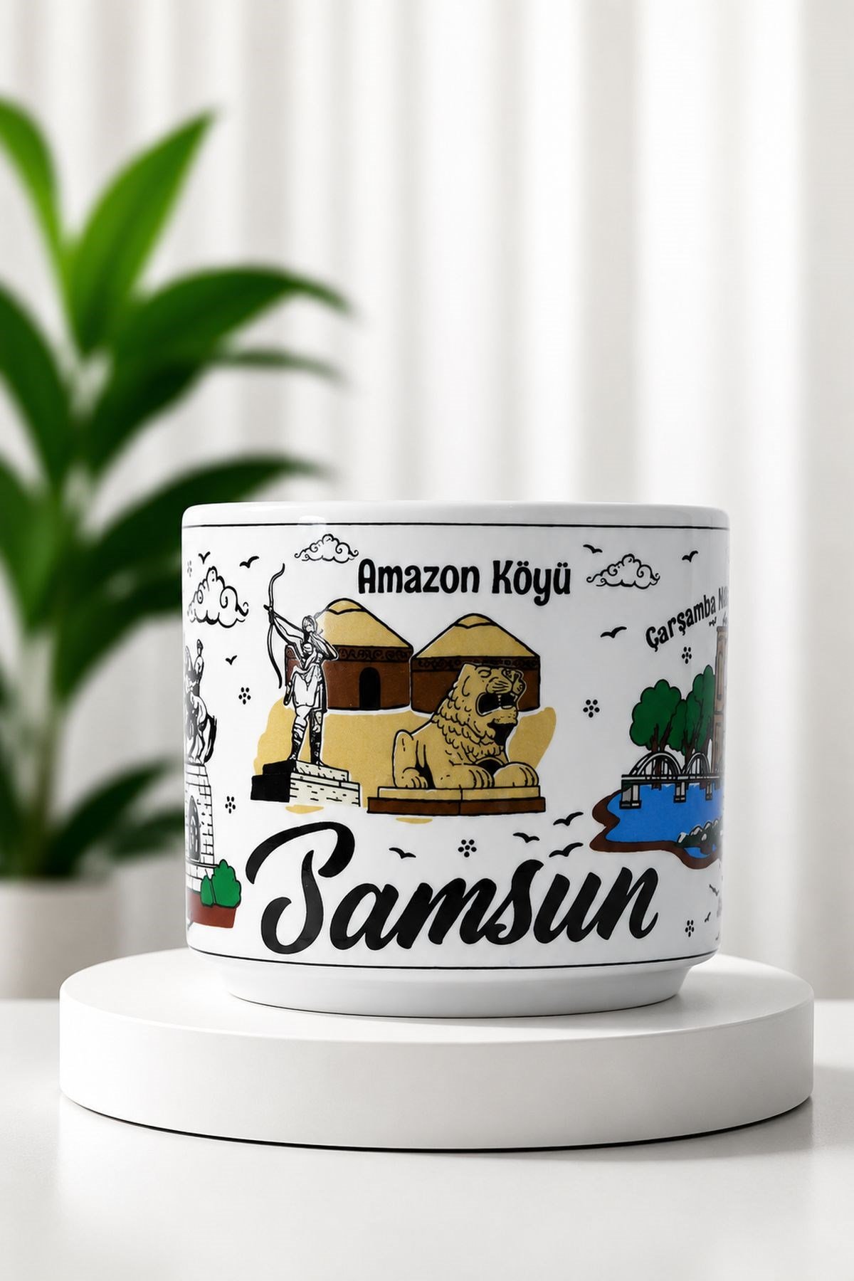 Samsun Baskılı Kupa Beyaz