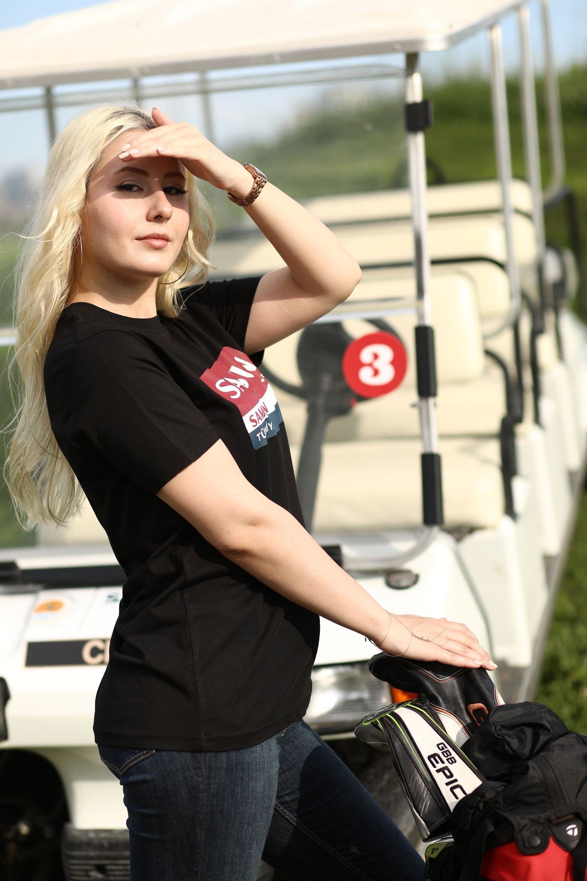 Samsun Panolu Tişört Siyah