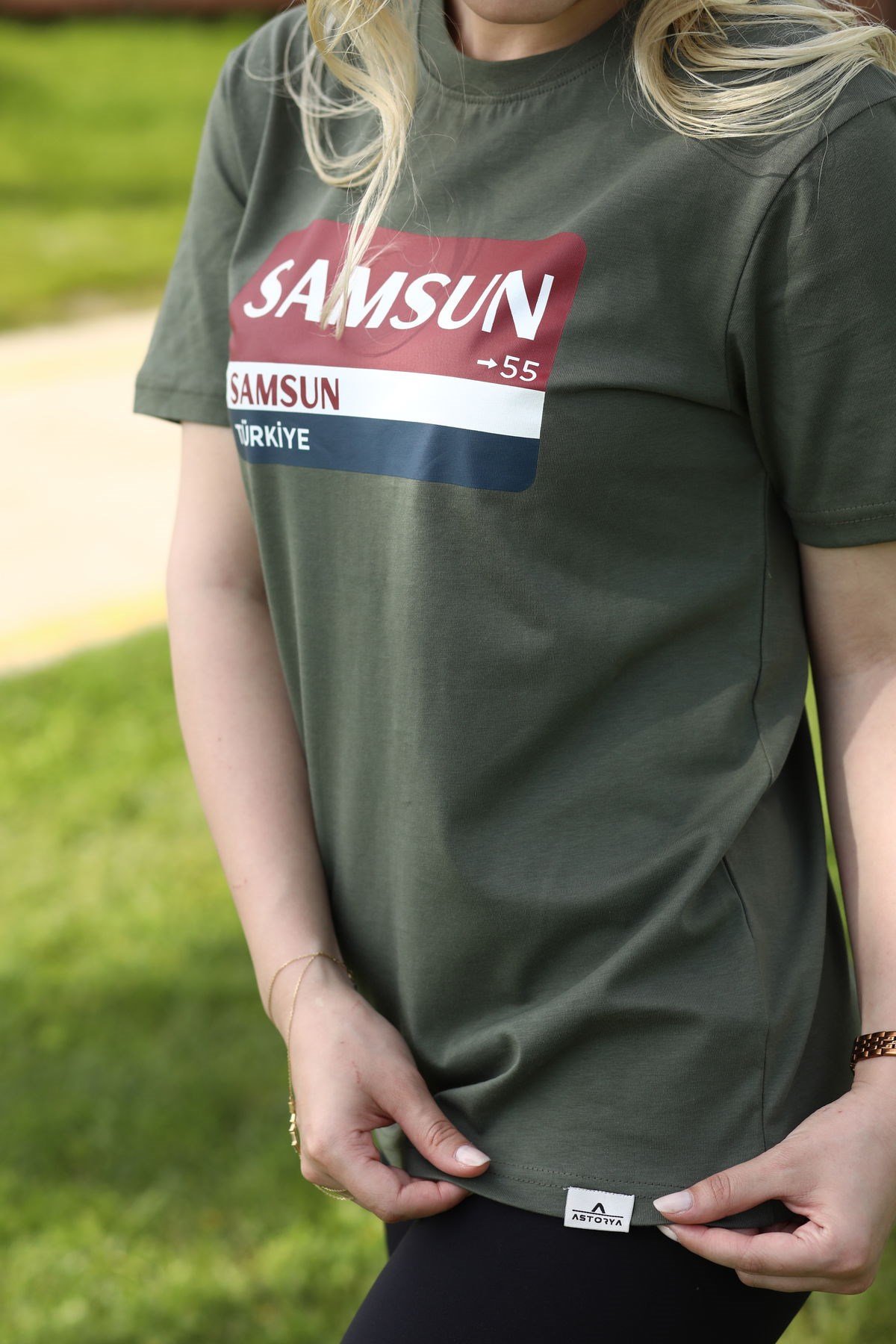 Samsun Panolu Tişört Yeşil