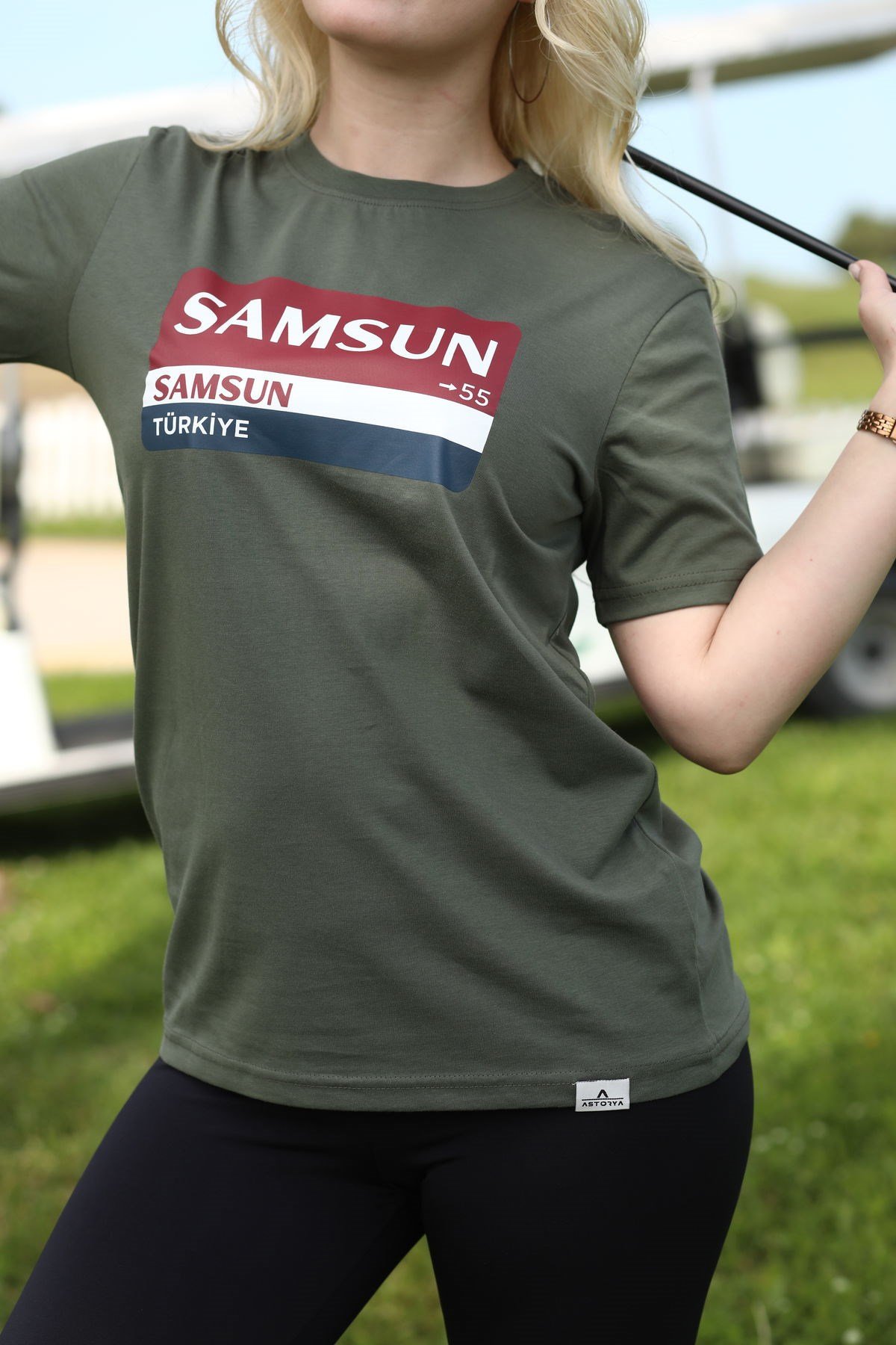 Samsun Panolu Tişört Yeşil