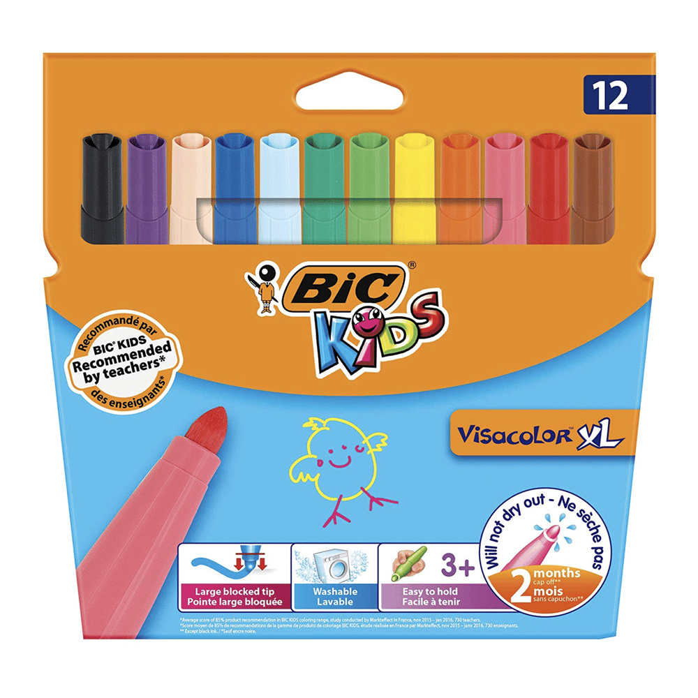 BIC KEÇELİ KALEM VİSA JUMBO KEÇELİ BOYA KALEMİ 12