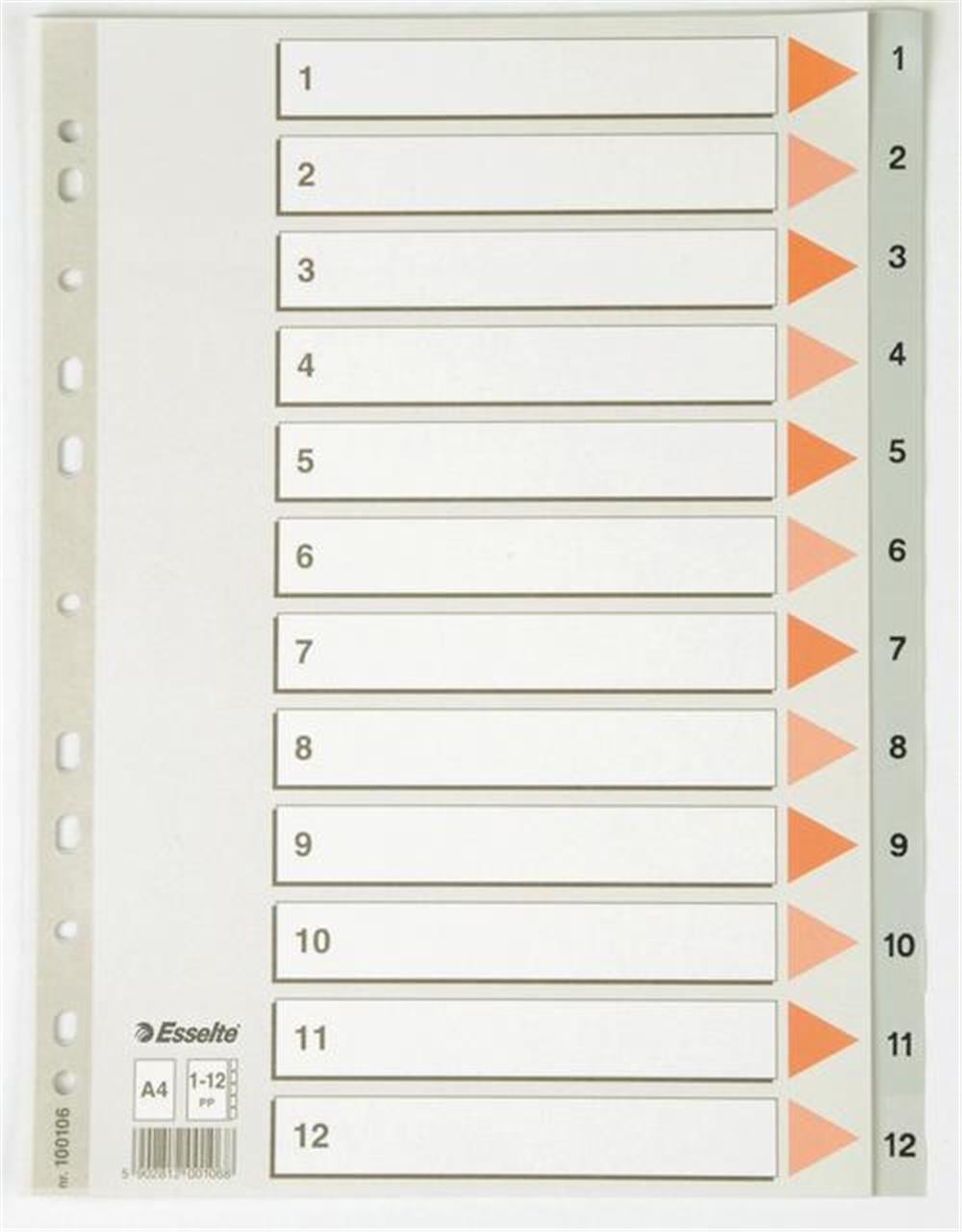 ESSELTE SEPERATÖR A4 1-12 RAKAM SLT-100106
