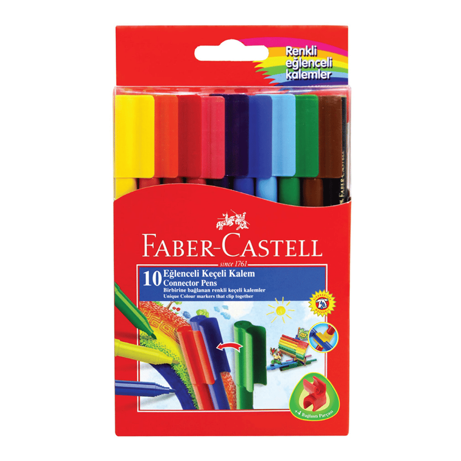 FABER CASTELL KEÇELİ KALEM EĞLENCELİ 10LU
