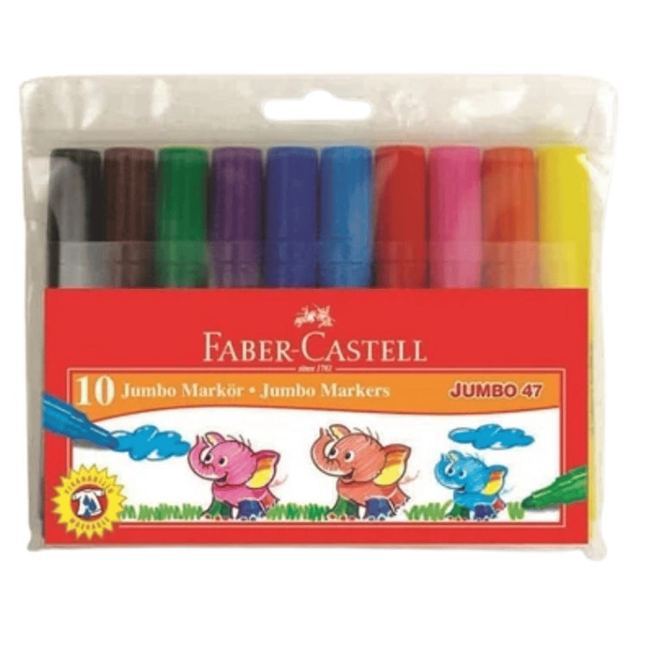 FABER CASTELL PERMANENT MARKÖR JUMBO 47 10 RENK 030047