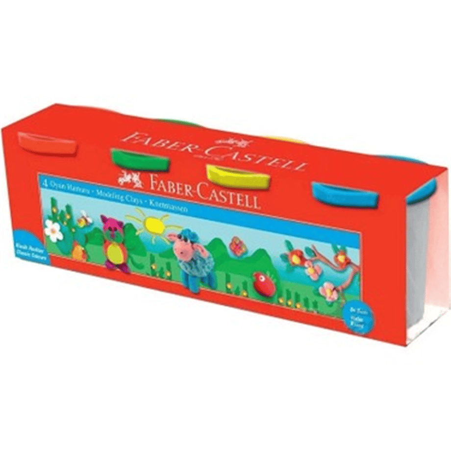 FABER OYUN HAMURU 100G X 4 KLASİK RENKLER
