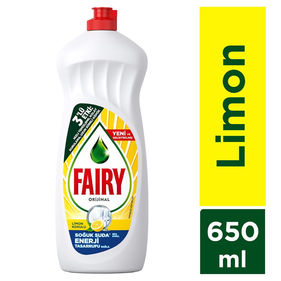 FAİRY SIVI BULAŞIK DETERJANI LİMON 650 ML x 20