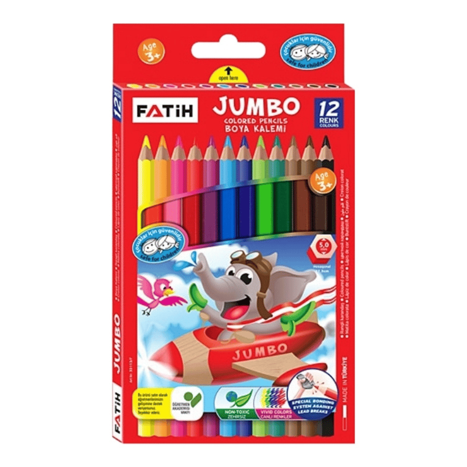 FATİH KURUBOYA 12 RENK TAM BOY JUMBO 33412