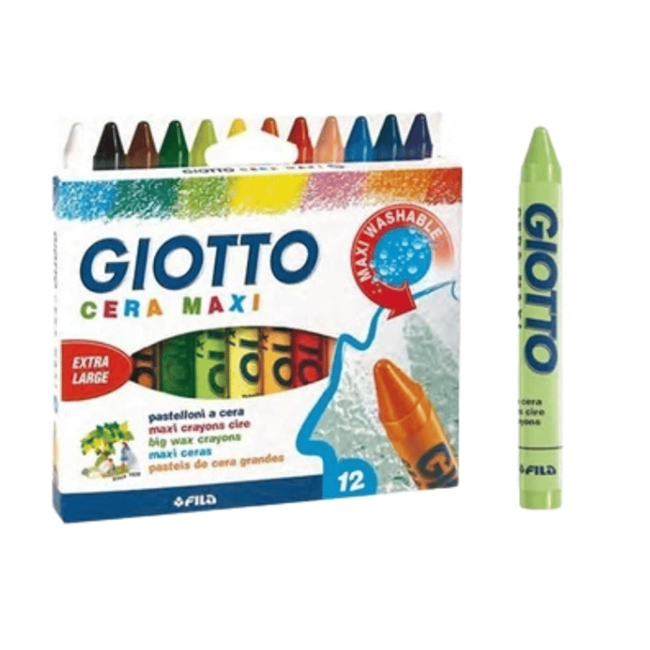GIOTTO CERA MAXİ JUMBO MUM BOYA ASKILI 12'Lİ