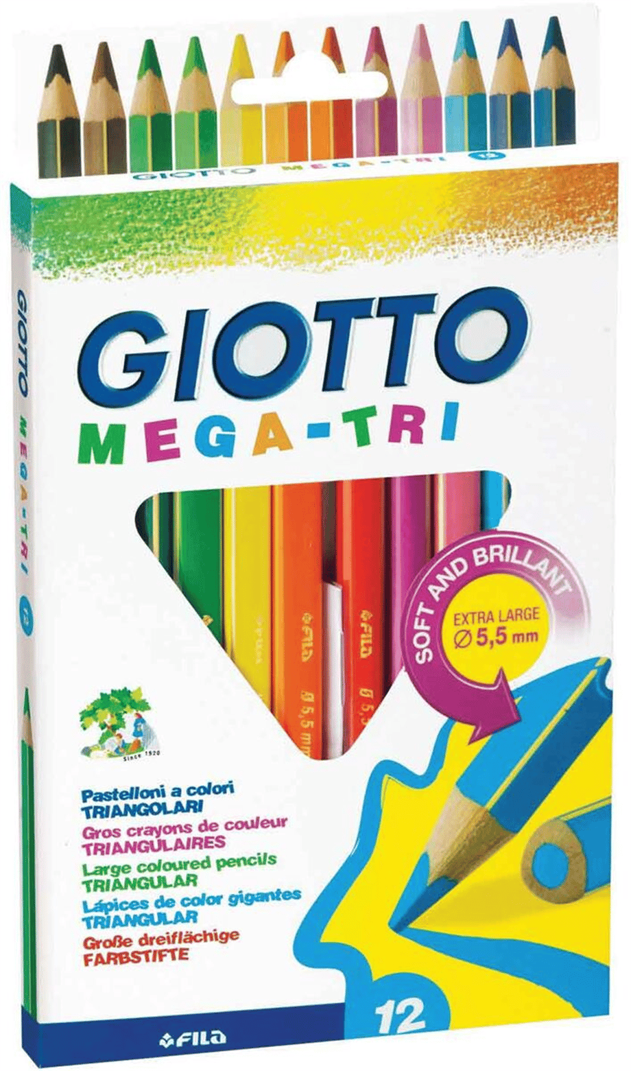 GIOTTO MEGA TRI ÜÇGEN KURU BOYA 220600