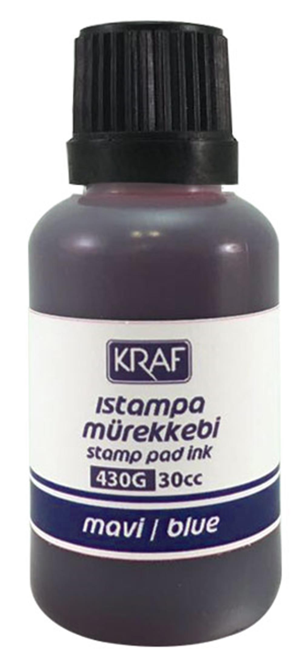 KRAF ISTAMPA  MÜREKKEBİ  30cc MAVİ 430G