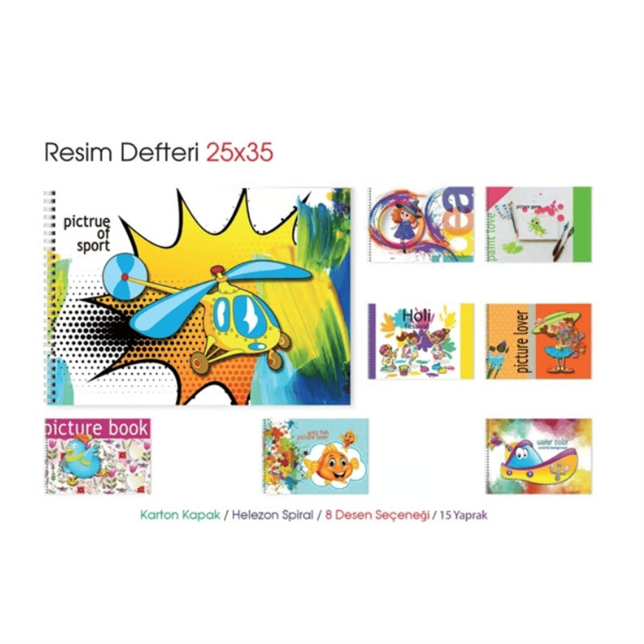 MCOLOR 25X35 RESİM DEFTERİ KARTON KAPAK