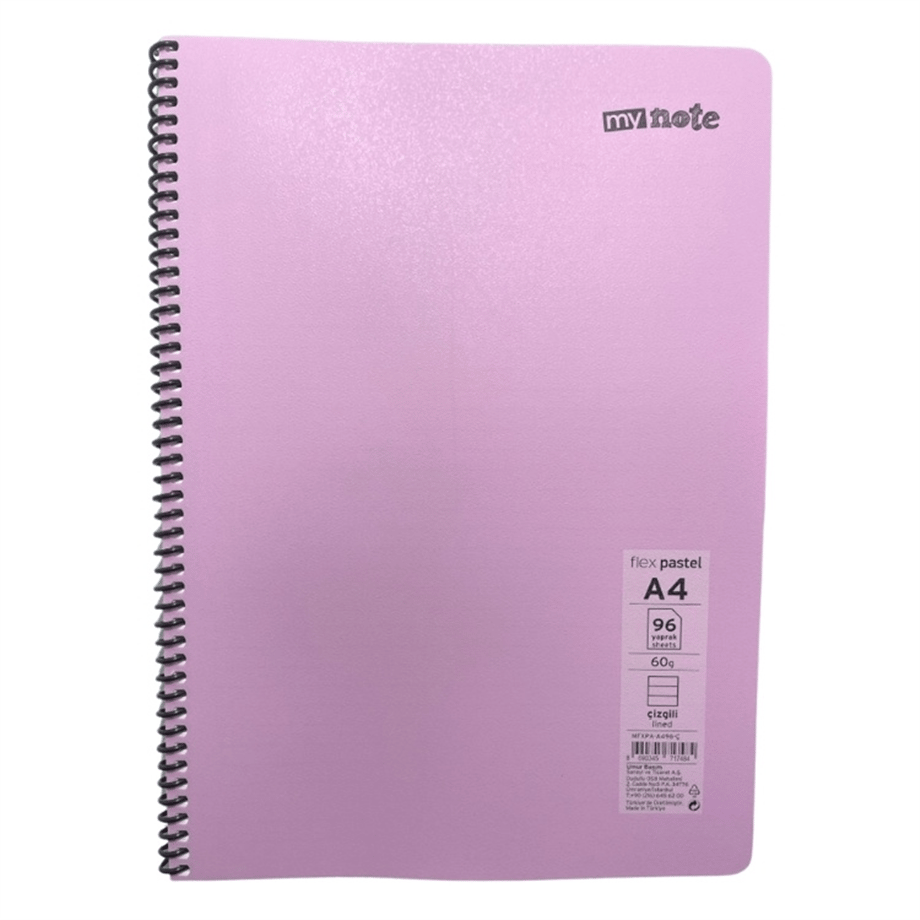 MYNOTE FLEX PASTEL TELLİ DEFTER A4 96 YP ÇİZGİLİ