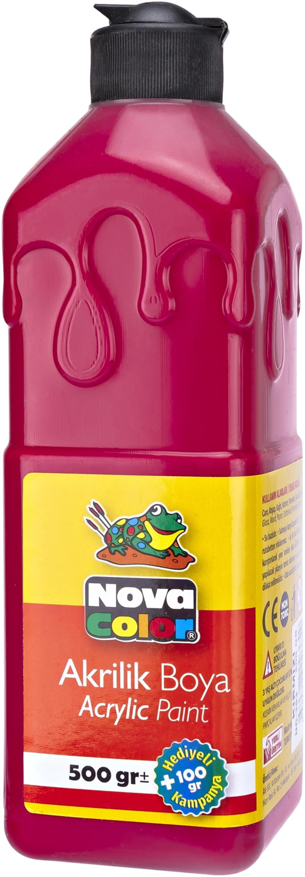 NOVA COLOR AKRİLİK BOYA 500 GR NC-382 KIRMIZI