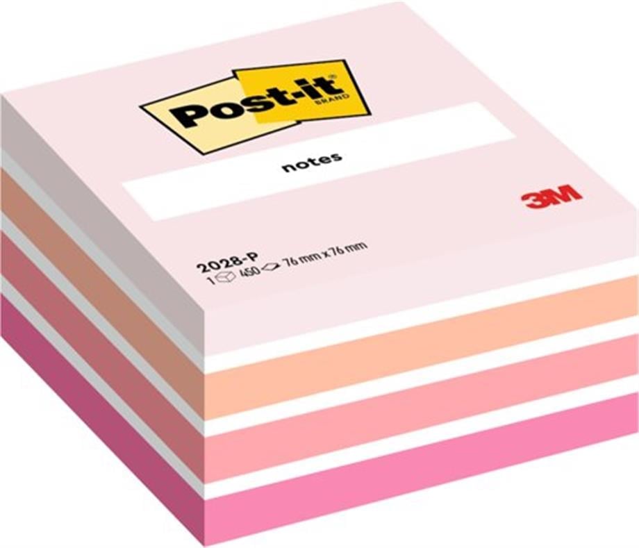 POST-IT KÜP NOT PEMBE 450 YP. 76X76 2028P
