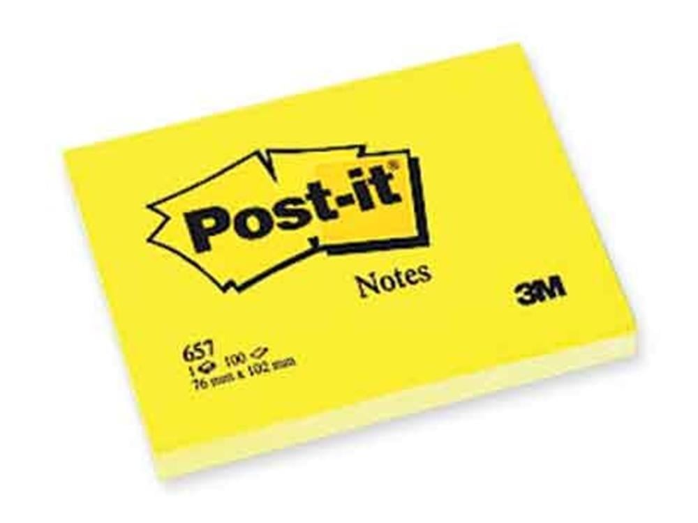 POST-IT YAPIŞKANLI NOT K. SARI 76X102MM 657