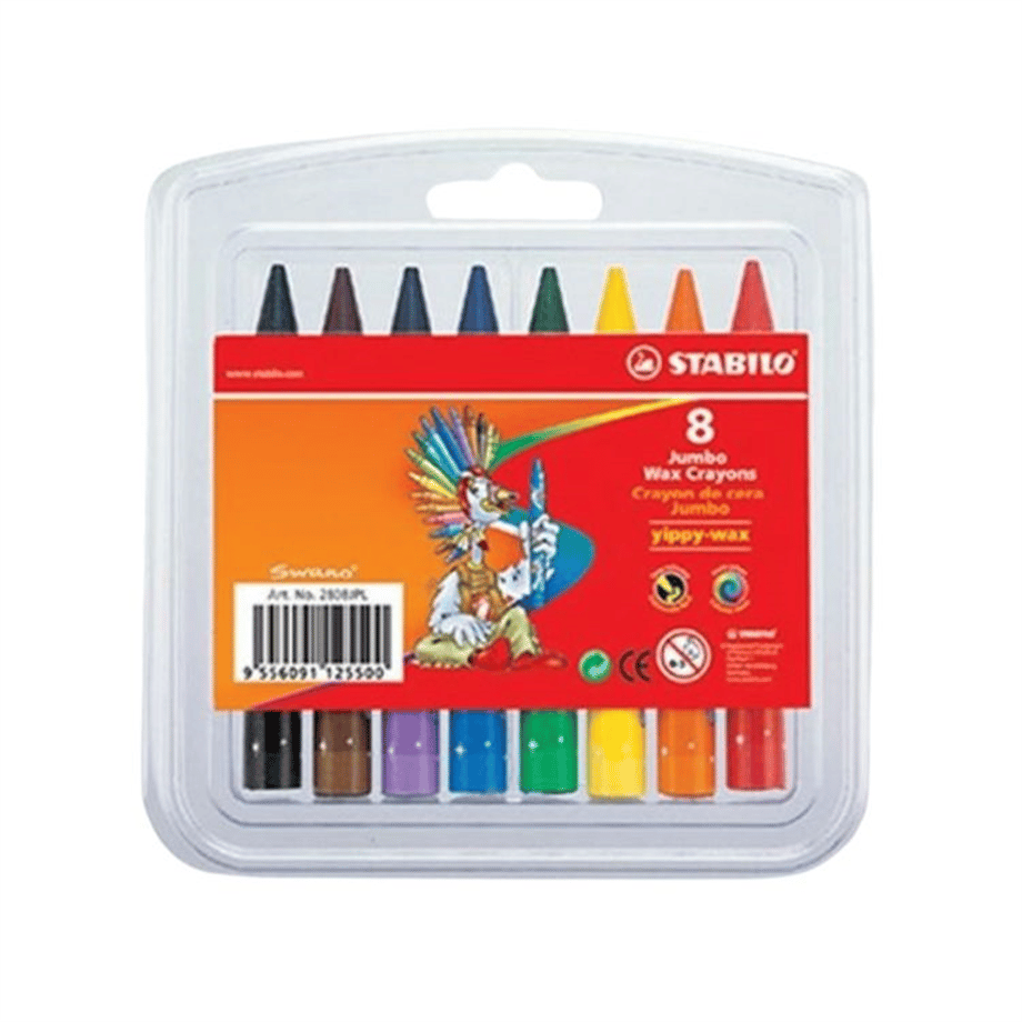STABILO YİPPY WAX KALIN MUM BOYA 8'Lİ 2808JPL