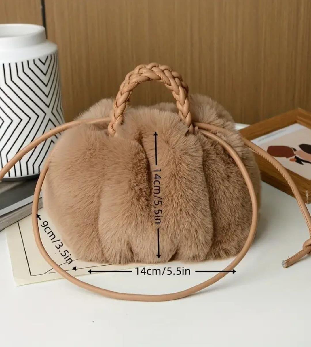 Gri Peluş Çanta10019
