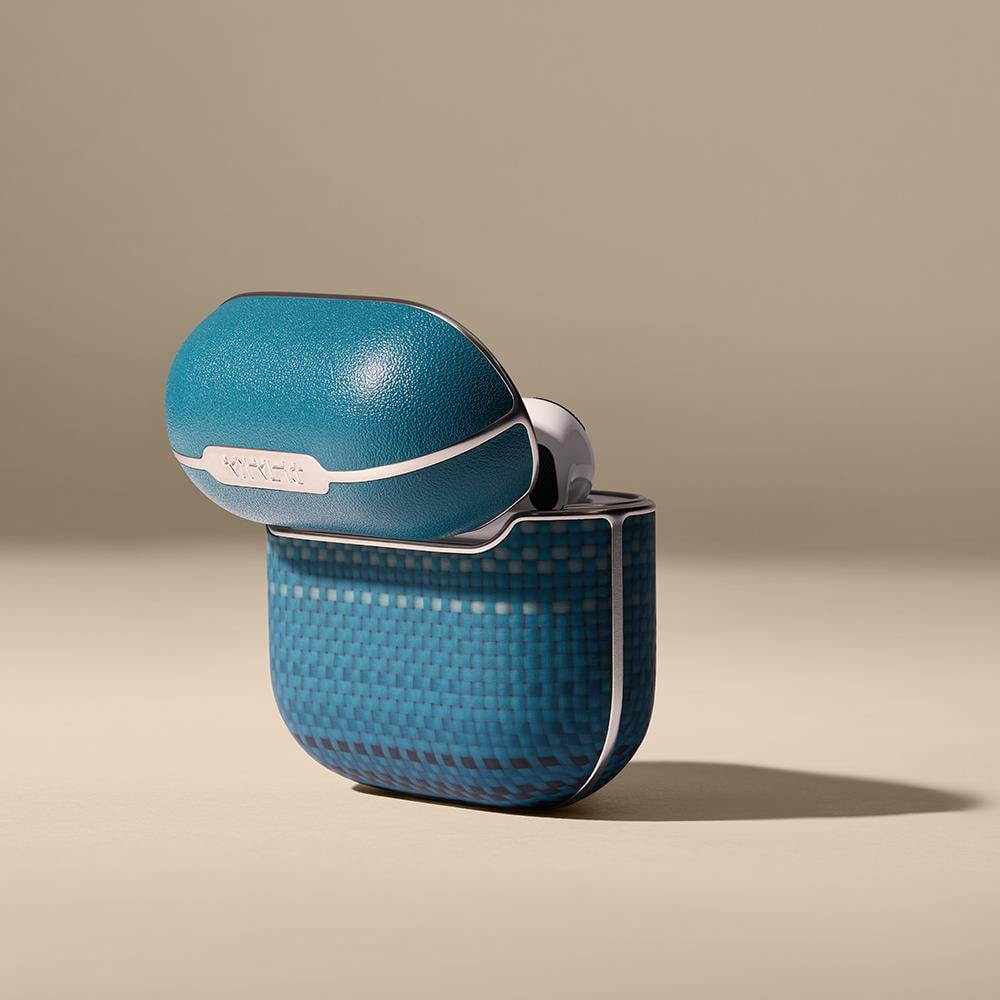 Apple Airpods 4 Kılıf Aramid Fiber Pitaka Tactile Woven Sunset-Moonrise Serisi Sunset Kapak