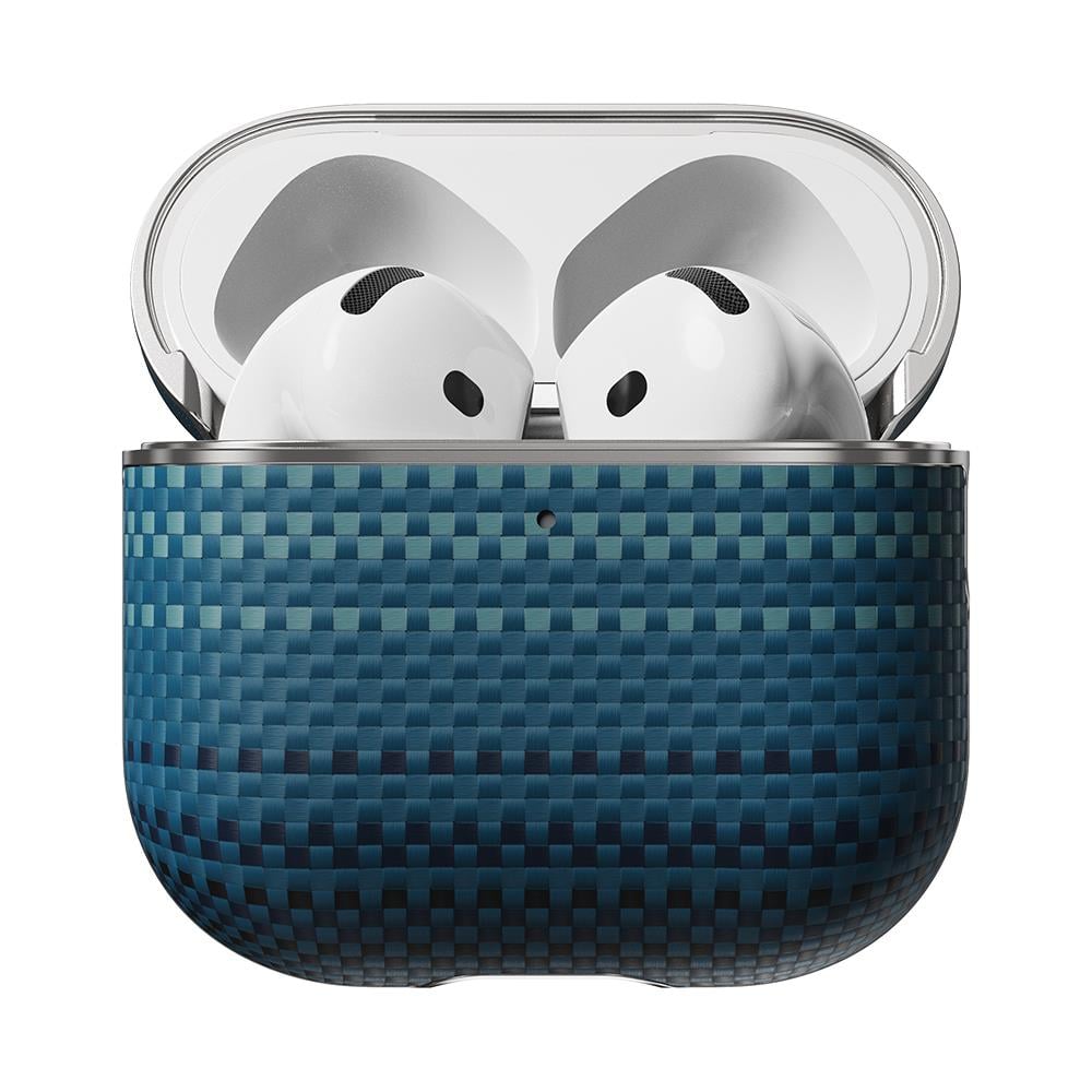 Apple Airpods 4 Kılıf Aramid Fiber Pitaka Tactile Woven Sunset-Moonrise Serisi Sunset Kapak