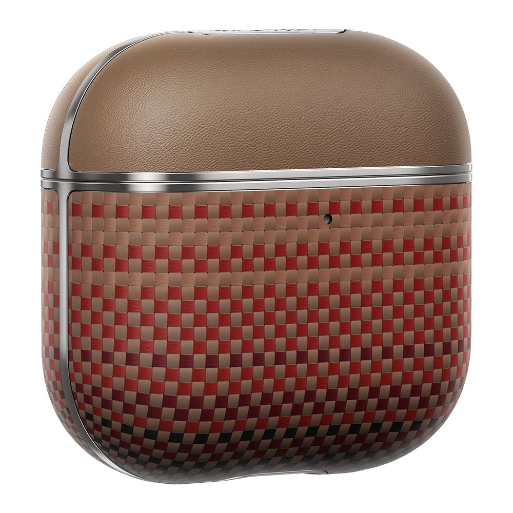 Apple Airpods 4 Kılıf Aramid Fiber Pitaka Tactile Woven Sunset-Moonrise Serisi Sunset Kapak