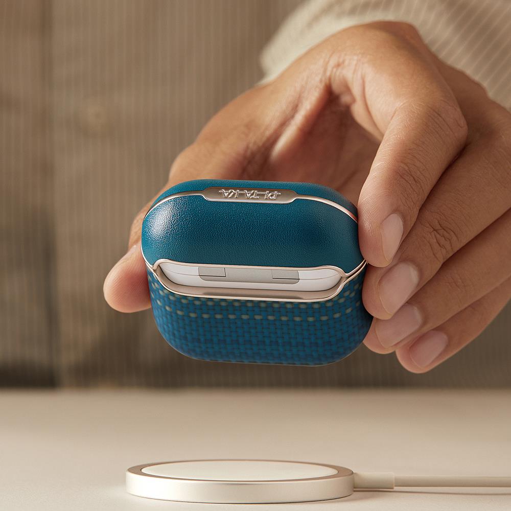 Apple Airpods Pro 2 Kılıf Aramid Fiber Pitaka Tactile Woven Sunset-Moonrise Serisi Sunset Kapak