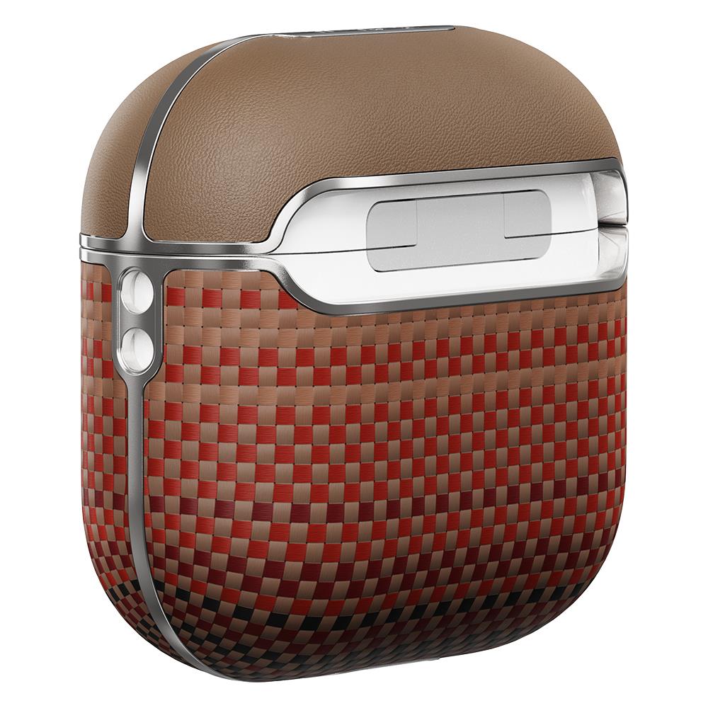 Apple Airpods Pro 2 Kılıf Aramid Fiber Pitaka Tactile Woven Sunset-Moonrise Serisi Sunset Kapak