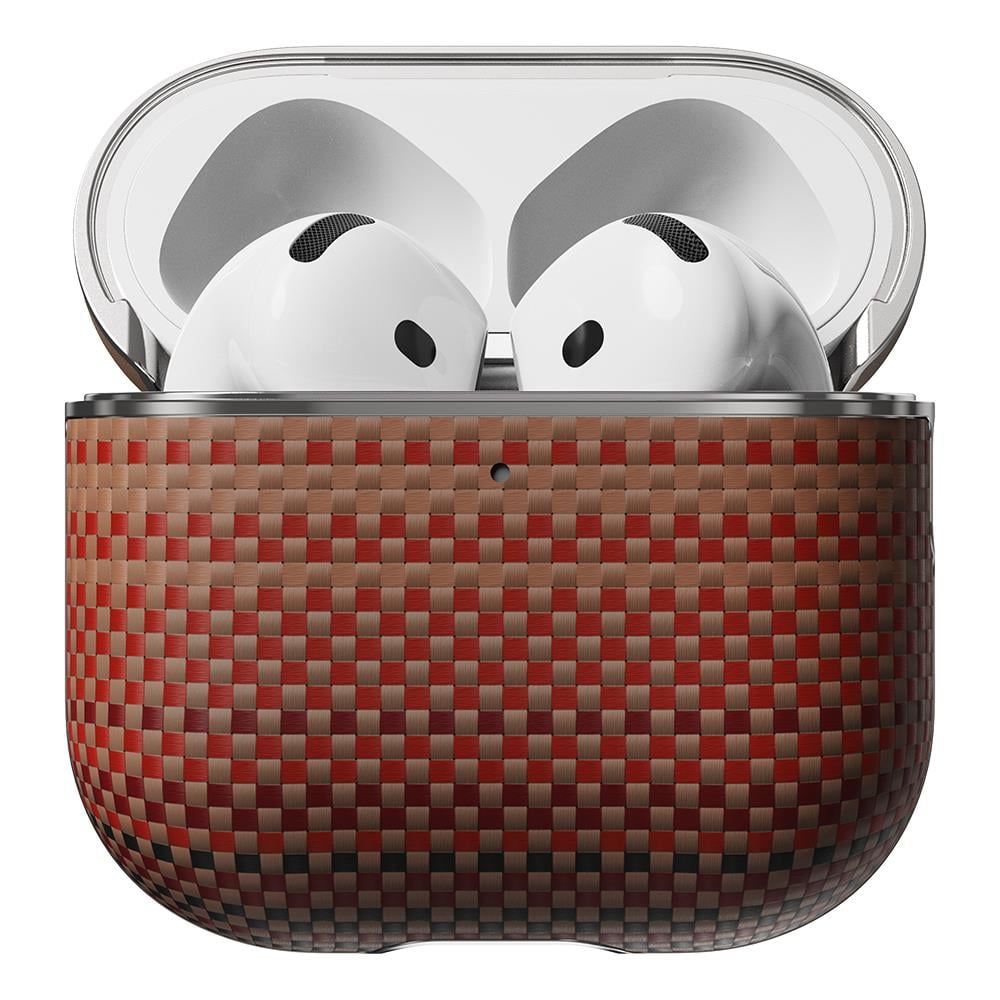 Apple Airpods Pro 2 Kılıf Aramid Fiber Pitaka Tactile Woven Sunset-Moonrise Serisi Sunset Kapak