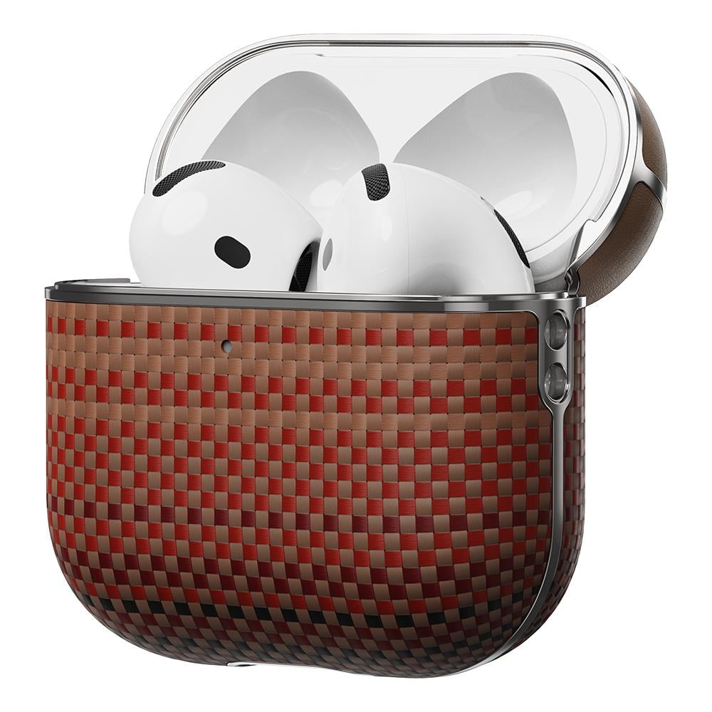 Apple Airpods Pro 2 Kılıf Aramid Fiber Pitaka Tactile Woven Sunset-Moonrise Serisi Sunset Kapak