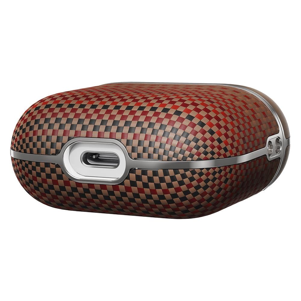 Apple Airpods Pro 2 Kılıf Aramid Fiber Pitaka Tactile Woven Sunset-Moonrise Serisi Sunset Kapak