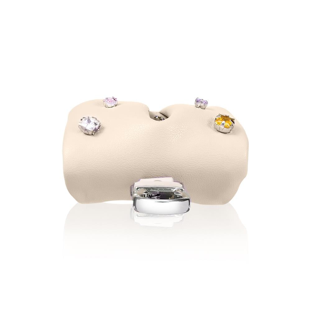 Apple Airpods Pro 2 Kılıf PU Deri Çanta Tasarımlı Taşlı Pynana Sugar Cube Serisi Kapak