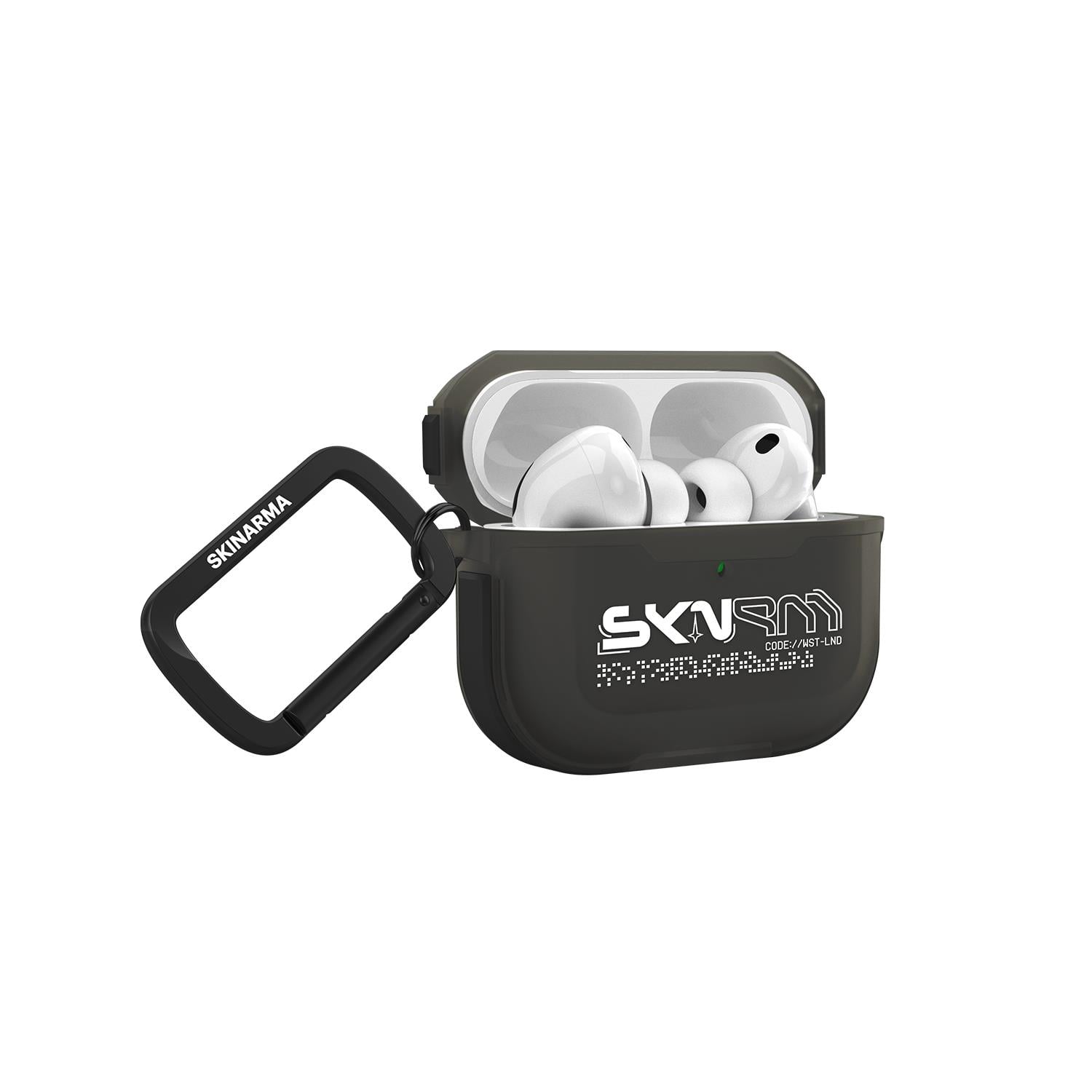 Apple Airpods Pro 3 Kılıf Skinarma Transparan Mat Tasarım Kinzoku Kılıf