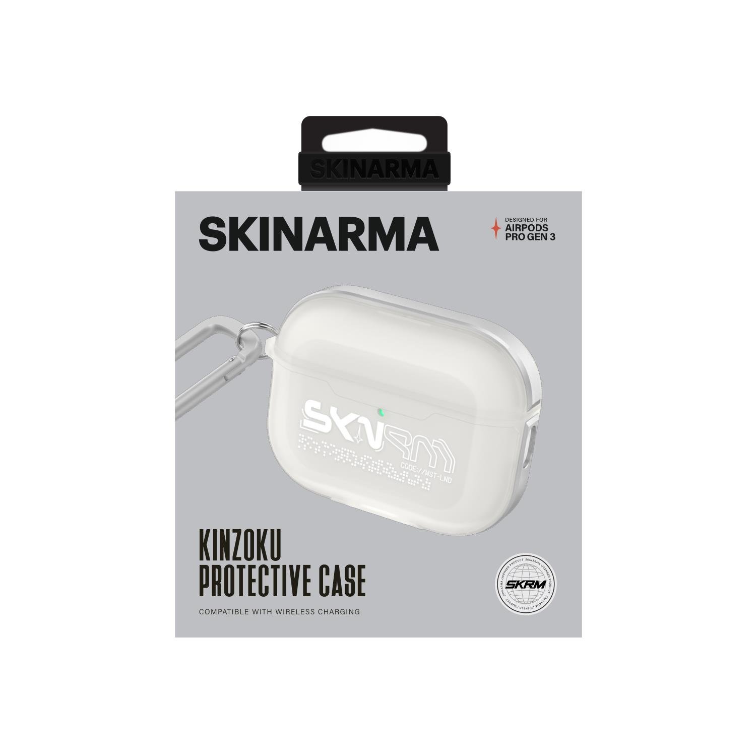 Apple Airpods Pro 3 Kılıf Skinarma Transparan Mat Tasarım Kinzoku Kılıf